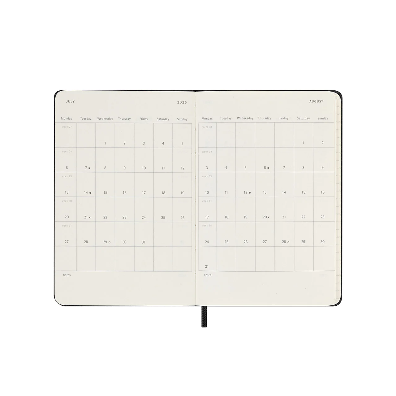 2026 Weekly Horizontal Hard Cover Diary Pocket - Image 3