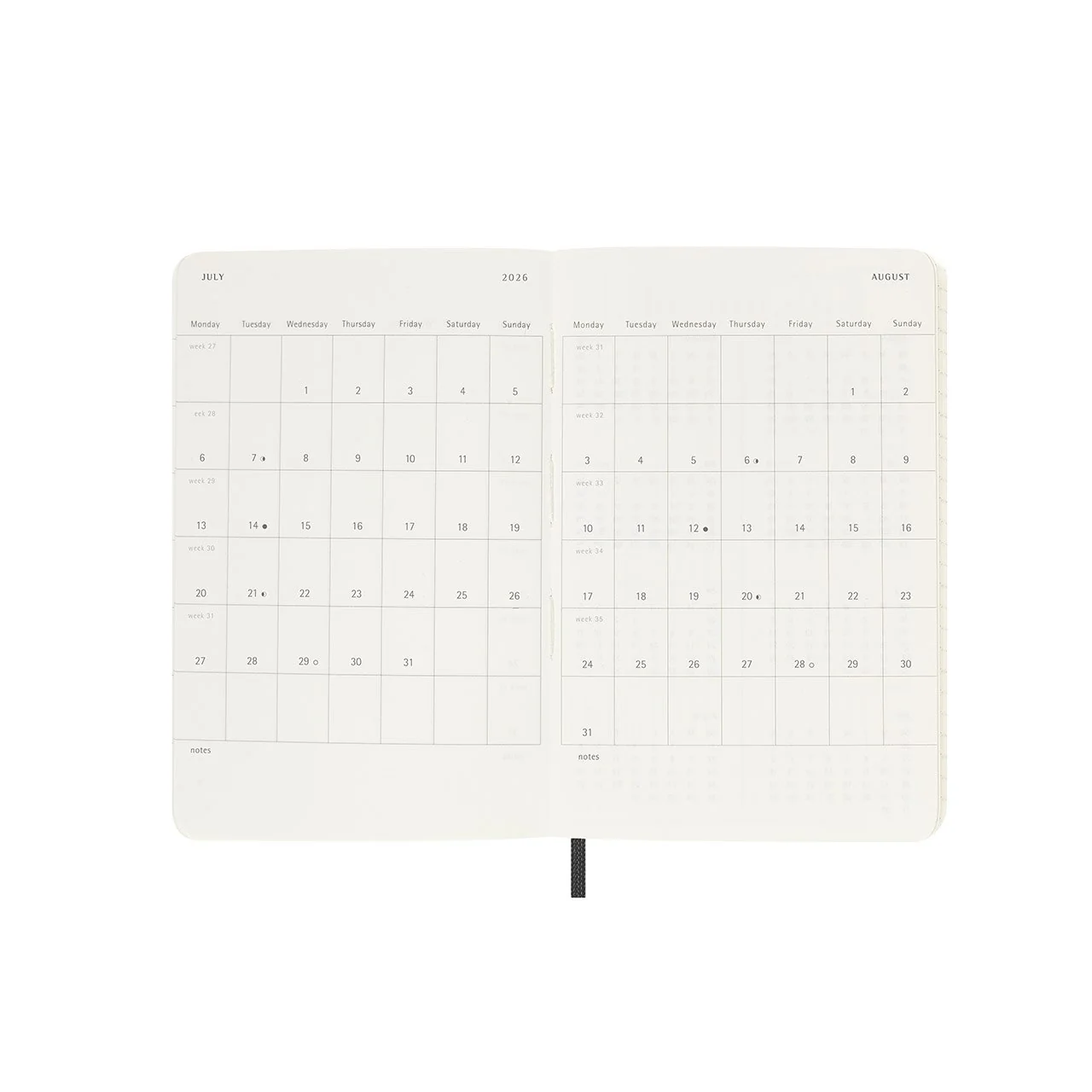 2026 Weekly Horizontal Soft Cover Diary Pocket - Image 4