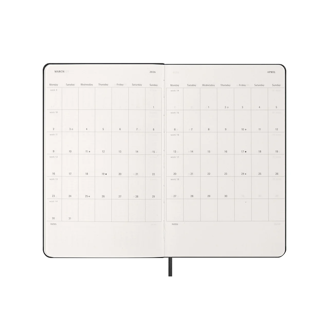 2026 Weekly Notebook Diary Hard Cover Large - Image 4