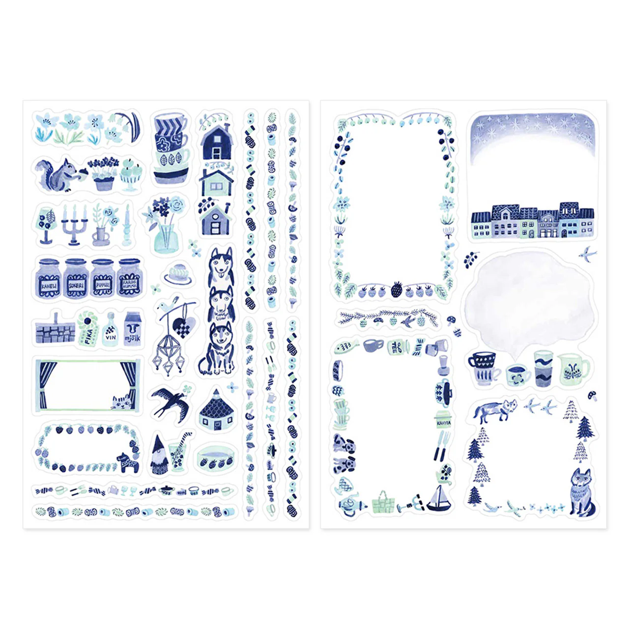 Blue Nordic Sticker Sheets Set of 2 - Image 2